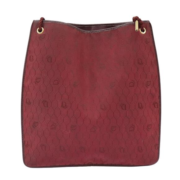 DIOR Honeycomb Canvas Shoulder Bag Red Gold - Picture 3 of 12